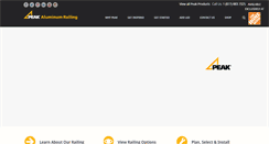 Desktop Screenshot of peakaluminumrailing.com