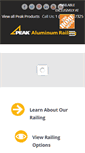 Mobile Screenshot of peakaluminumrailing.com