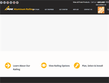 Tablet Screenshot of peakaluminumrailing.com